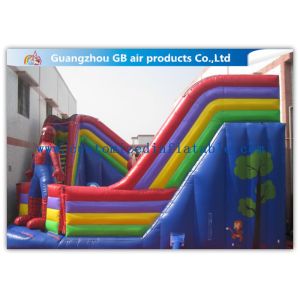 Attractive Cathetus Soft Inflatable Amusement Park / Inflatable Bouncer Slide