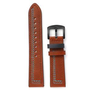 China Handmade Stitches Quick Release Ear Vintage Leather Watch Strap 20mm / 22mm wholesale