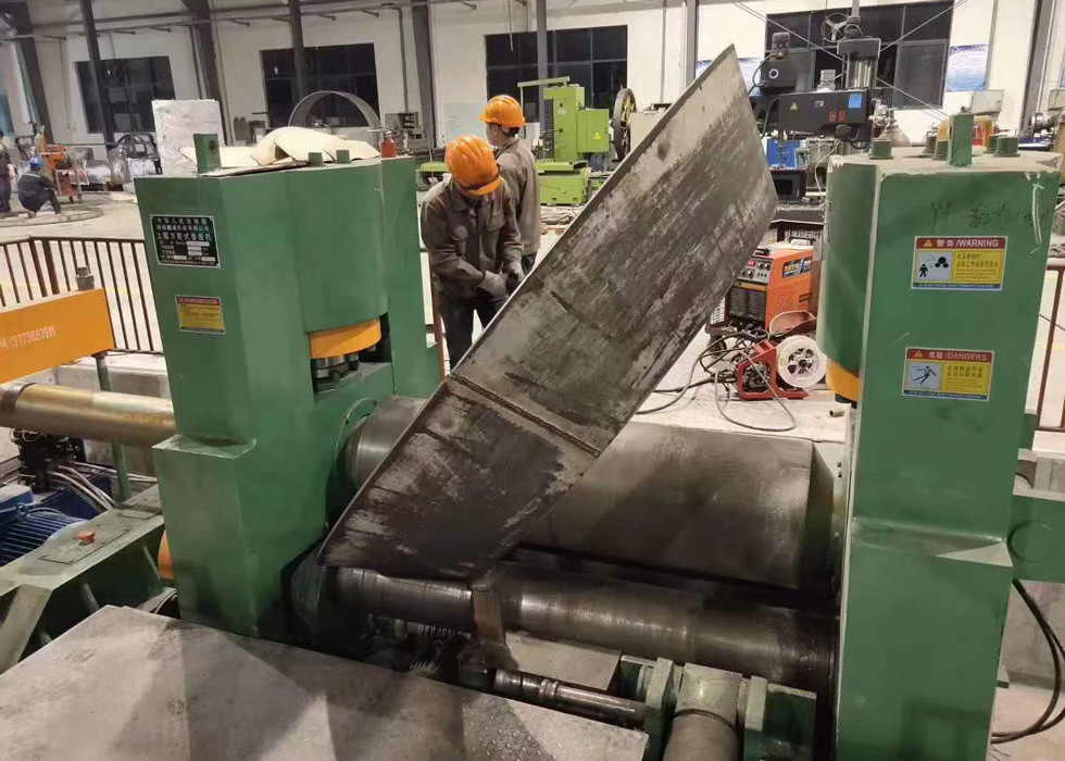CNC Universal 3 Roll Plate Rolling Machine With Super High Power