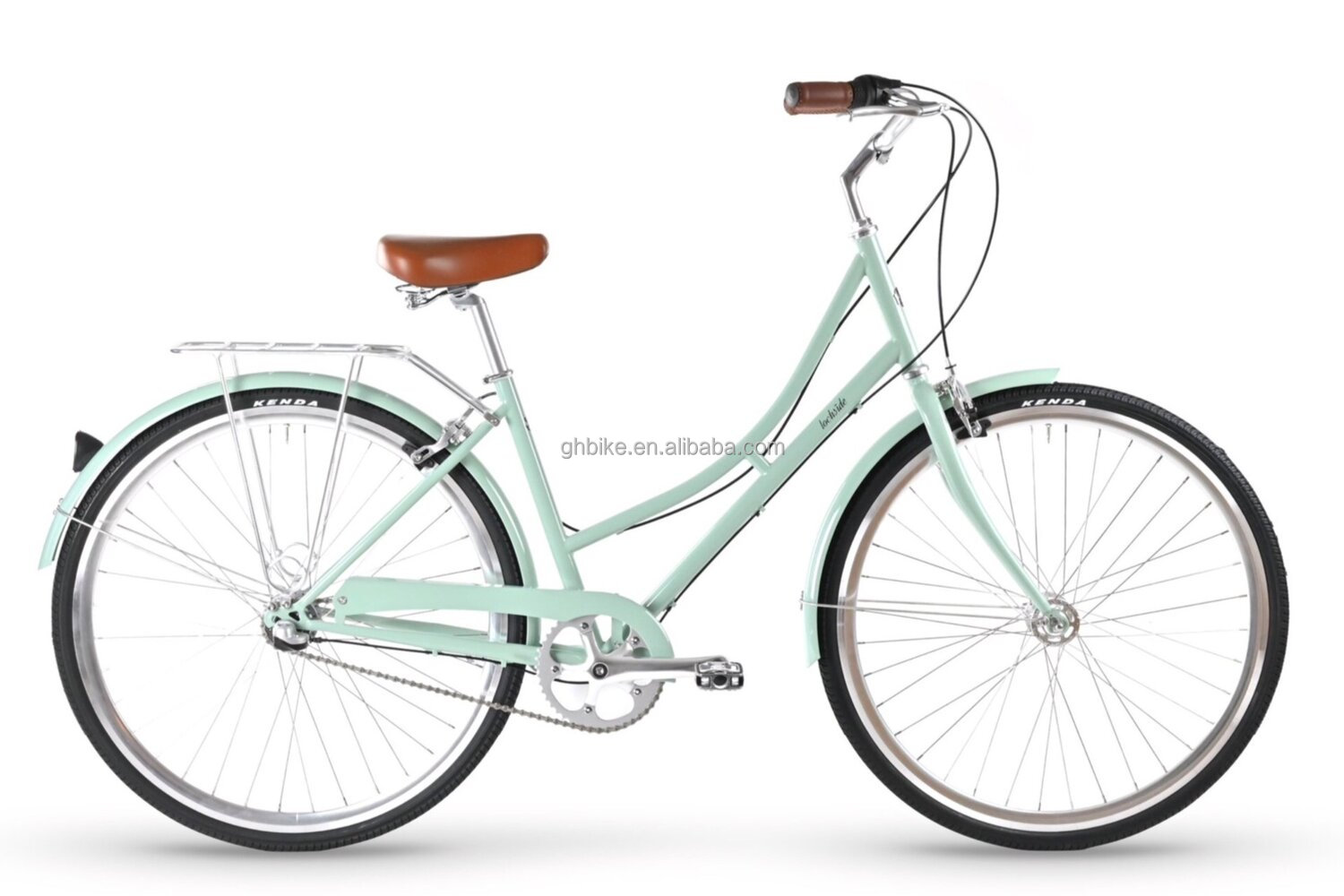 6 Speed Adult Women's Comfort Bike Vintage Lady Fitness City Bicycle with Basket