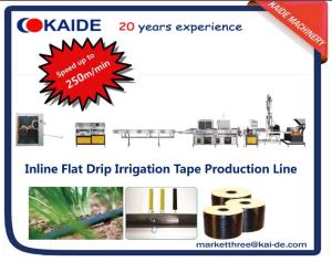 China Flat Drip Irrigation Tape Making Machine Speed 250m/min wholesale