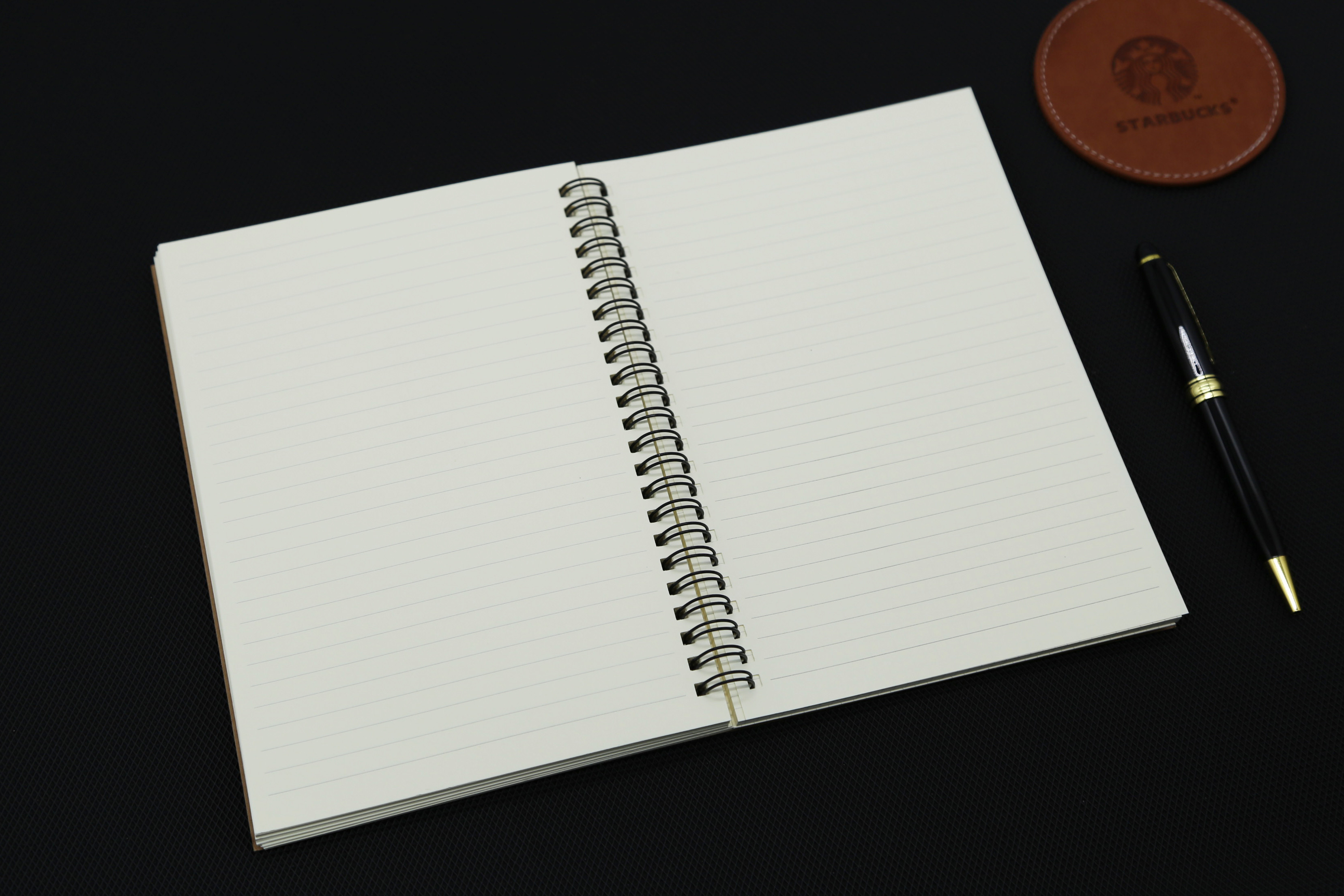 Printing Logo Spiral Bound Notebook , Blank Kraft Journals OEM / ODM Available