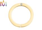 26MM Hollow Opening Seam Stainless Steel Diamond Ring