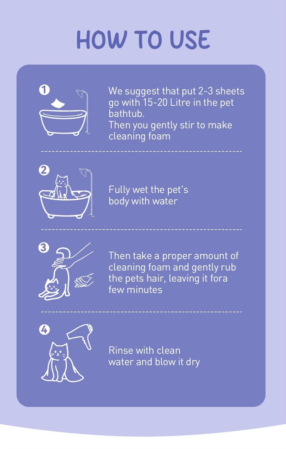 Safe Pet Laundry Detergent Sheets Plastic Free Eco Friendly Dog Shampoo Sheets