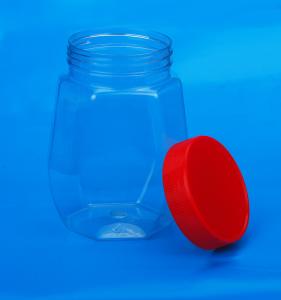 China Colorful Cover Plastic Sweet Jars Screw Lid Sealing Type 67MM Caliber 38G wholesale