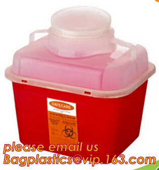 Medical waste container sharp box sharps container for hospital use, 1QT translucent sharp container phlebotomy containe
