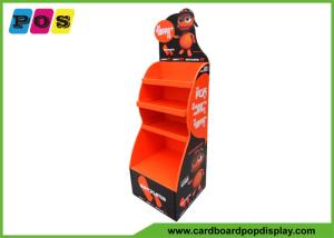 China Cardboard Free Standing Advertising Display Stands With Different Depths Shelves FL049 wholesale