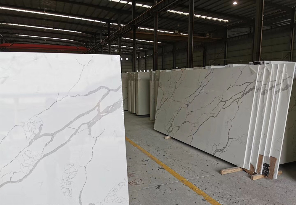 Gray Vein Calacatta Gold Marble 72"x 36" Artificial Quartz Stone