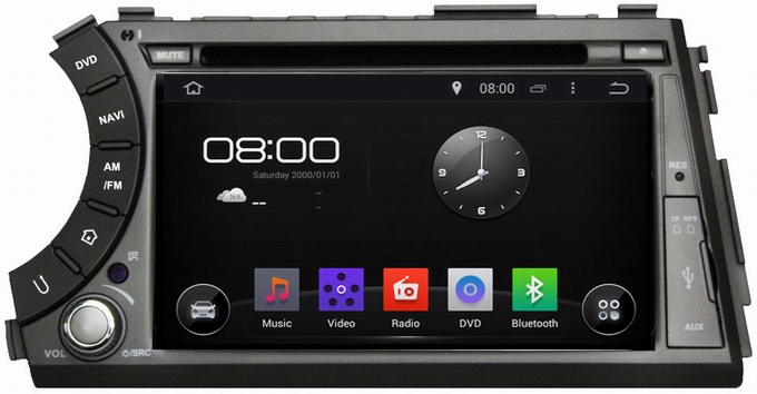 Ouchuangbo Car GPS Stereo Media Ssangyong Actyon Sports 2005-2013 Android 4.4 brazil map