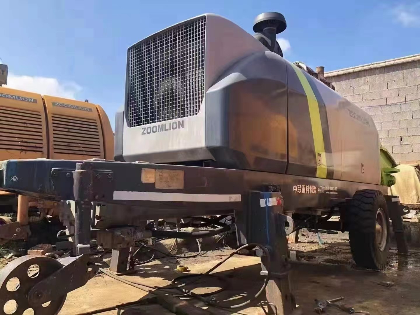 Refurnished Concrete Mixer Pump Trailer Diesel 6735x2125x2200mm
