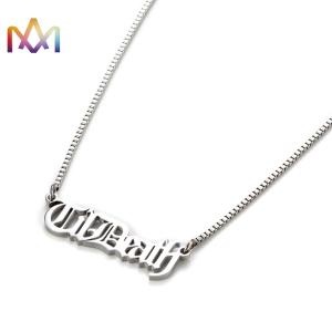 China OEM ODM Stainless Steel Engraved Necklace wholesale