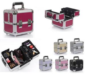 China Heat Resistant Aluminium Makeup Case , Professional Cosmetic Box With Handle wholesale