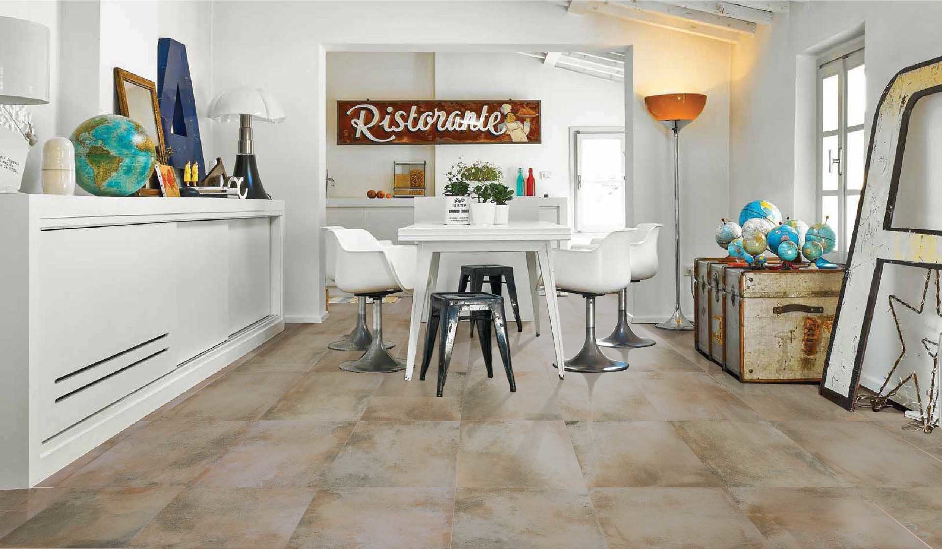 Indoor Cement Look Porcelain Tile 60x60 Cm Importers Yellow Accidental Colouring