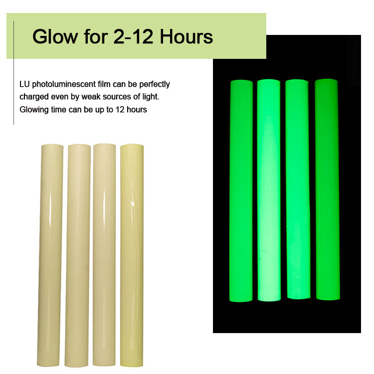 Glowing In The Dark Tape Luminous Photo Luminescent Paper Vinyl 8-10 Hours For Warning