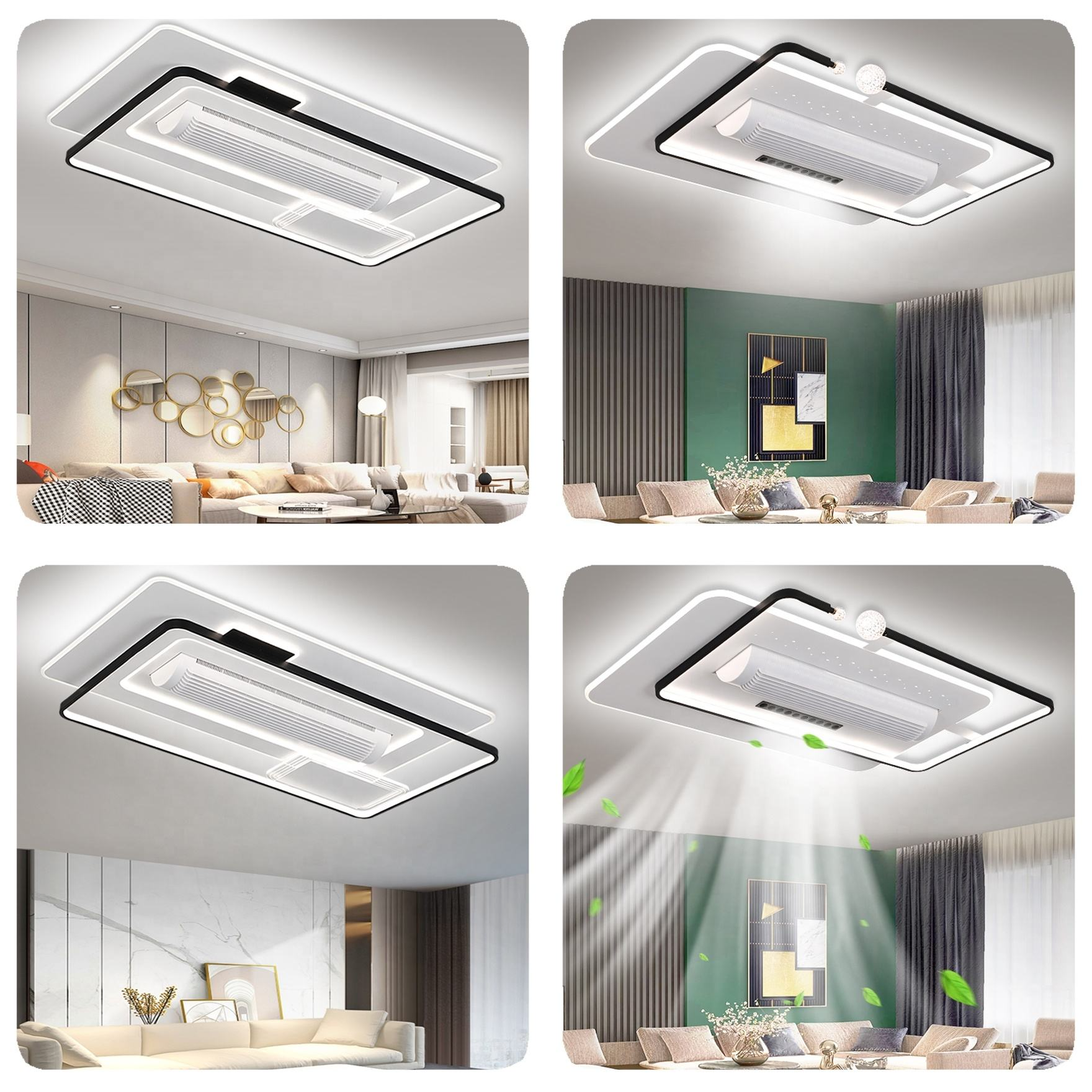 Manufacturer High Quality Decorative Indoor Ceiling Fan Modern HFBH Ceiling Fan With Light and Remote Control