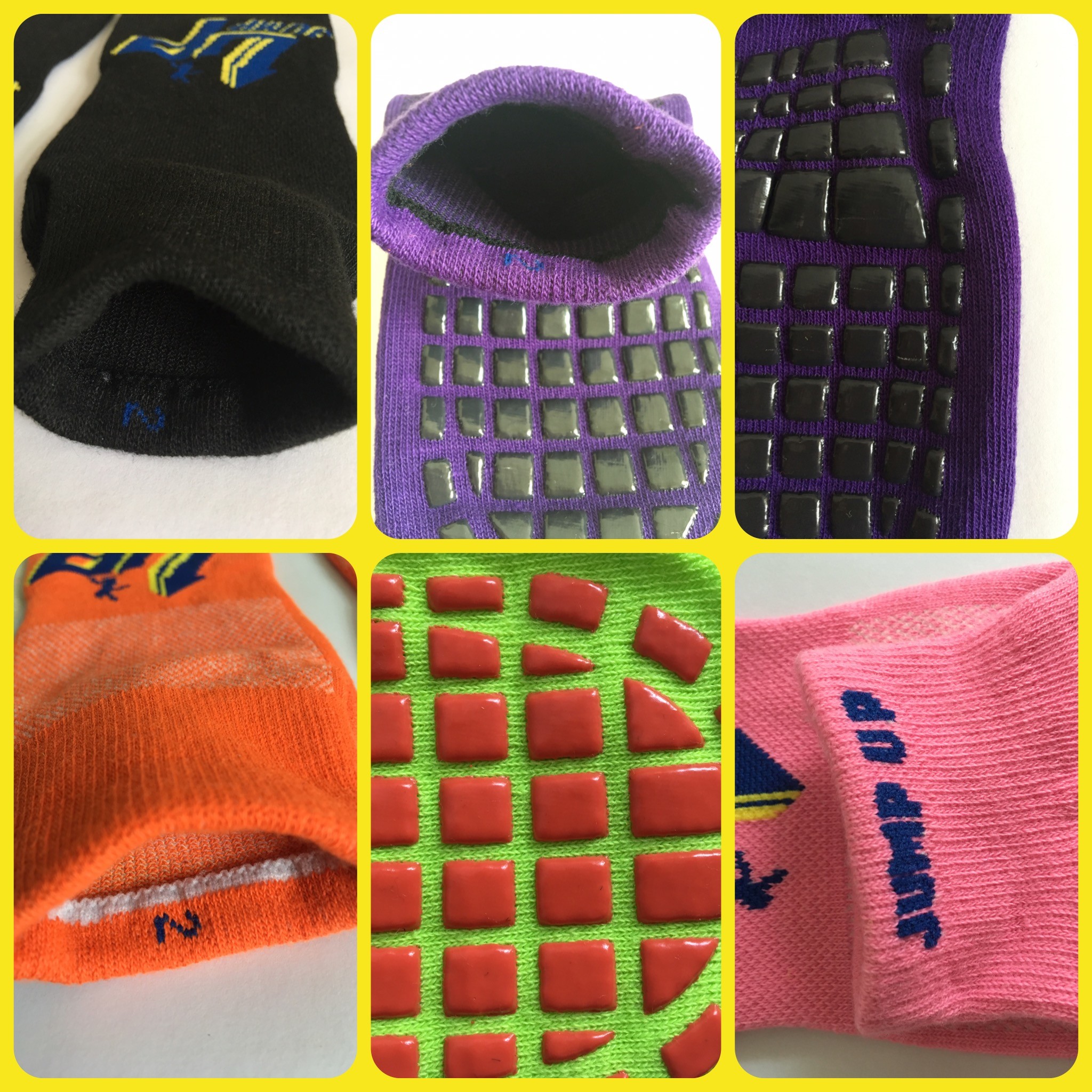 China Supply Cotton Barre Grip Socks/ Trampoline With Sticky Bottoms/Non Slip Trampoline Socks With Rubber Grips