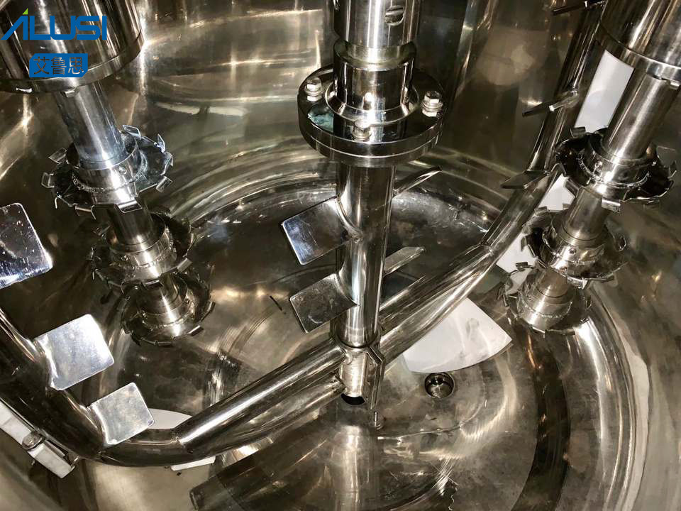 Hydraulic Cylinder Stainless Steel Vacuum Emulsifier Mixer Toothpaste Making Machine
