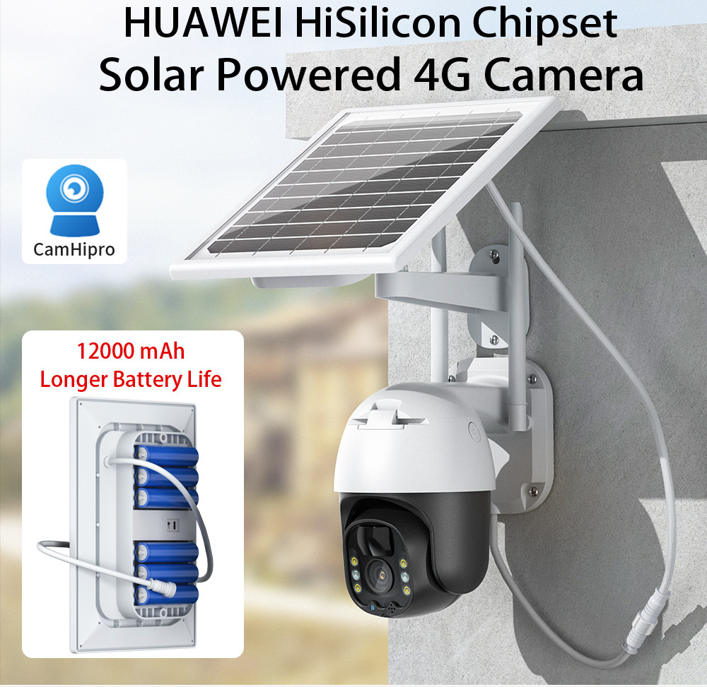 2MP 4G CCTV Solar Camera Outdoor Security Surveillance Two Way Audio Solar Panels