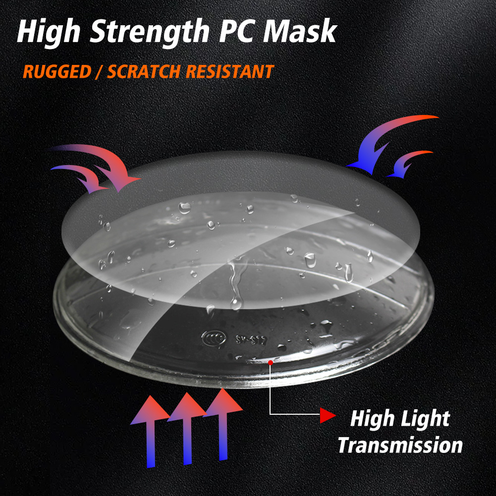 Aluminum Shell Red Skull Headlight For Motorcycle Automotive DRL LED Headlight