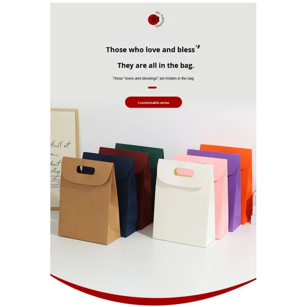 Custom Foldable Kraft Paper Gift Box Jelly Cookie Suger Food Packaging Gift Kraft Box With Handle