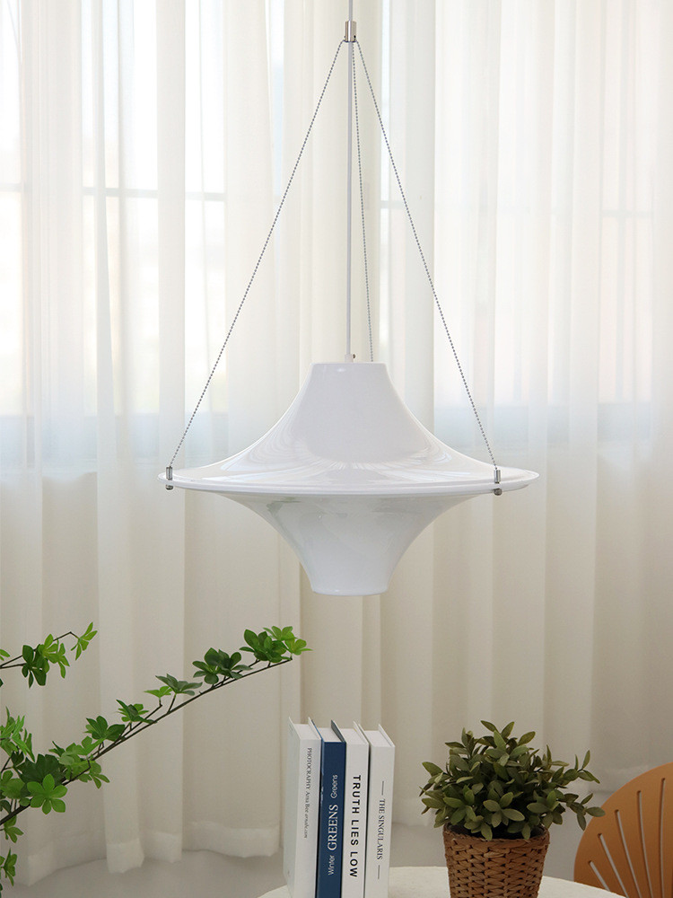 Italian Cream Style LED Pendant Light Designer Dining Simple Acrylic Flying Saucer Replic Lamp(WH-AP-596)
