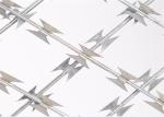 450mm Diameter Razor Wire And Barbed Wire Galvanized Concertina