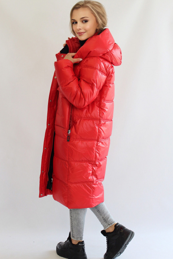 FODARLLOY Direct wholesale great standard Pure Color Simple Lady's Winter Jacket Long Warm Women Down Cotton-padded Outwear