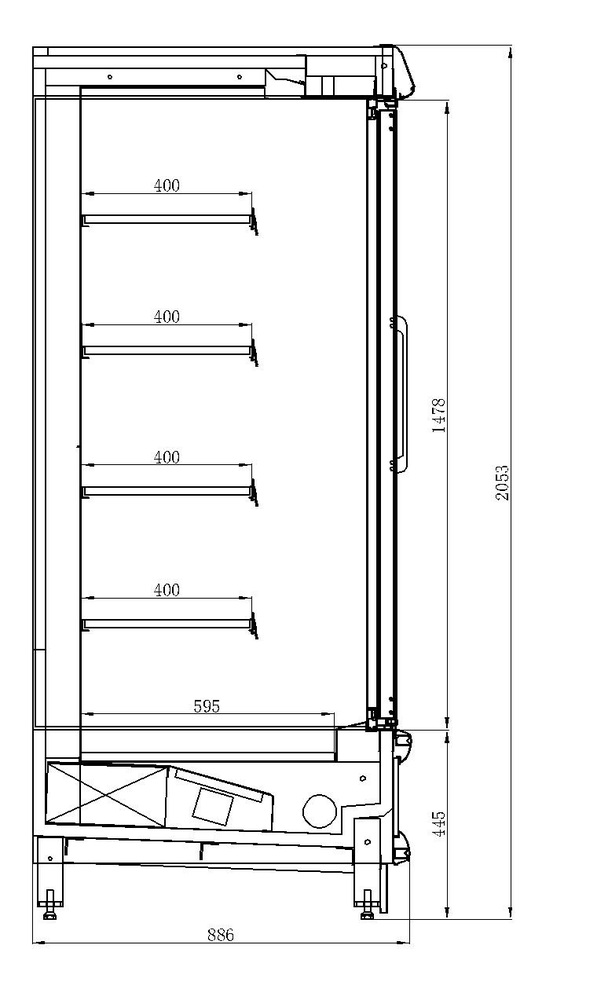 Single Temperature Refrigerated Display Case , Multideck Display Chiller