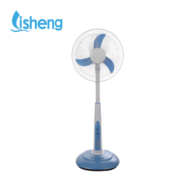 AC / DC 18inch Solar Rechargeable Table Fan Low Noise With Heavy Base