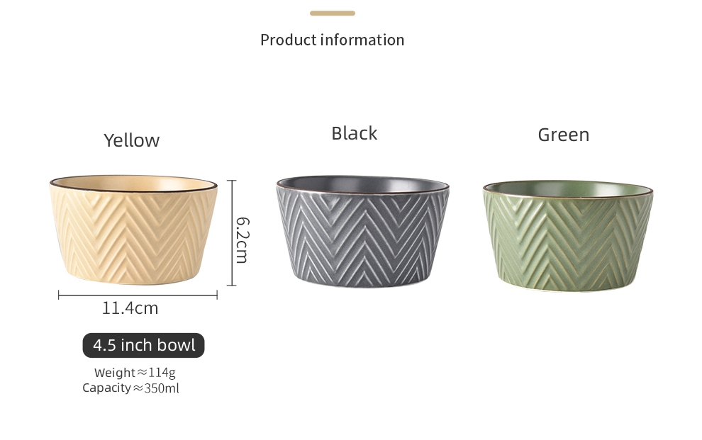 Japanese Style Ceramic Bowl Set Retro Glaze Stoneware Dinnerware For Kitchen Tabletop