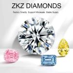 ZKZ Diamonds Pink Collections Synthetic Man Made Lab Grown Diamonds CVD 1ct Pear