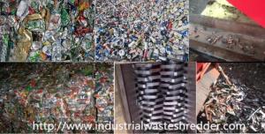 China Scrap Aluminium Shredder Machine 2 Motors Drive Low Speed For Can Bale wholesale