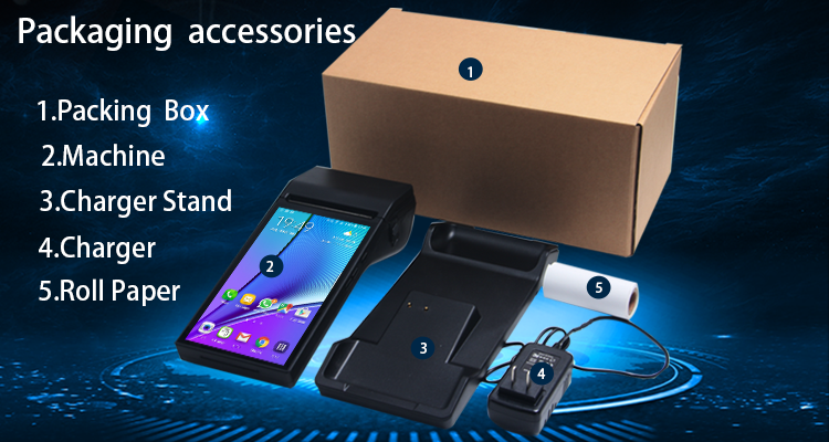 Android 6.0 POS Machine with 7 Inch HD IPS Screen and Built-in Thermal Receipt Printer