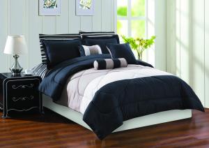 China Black White Printed Microfiber Comforter Queen Size Home Microfiber Quilt For Winter wholesale