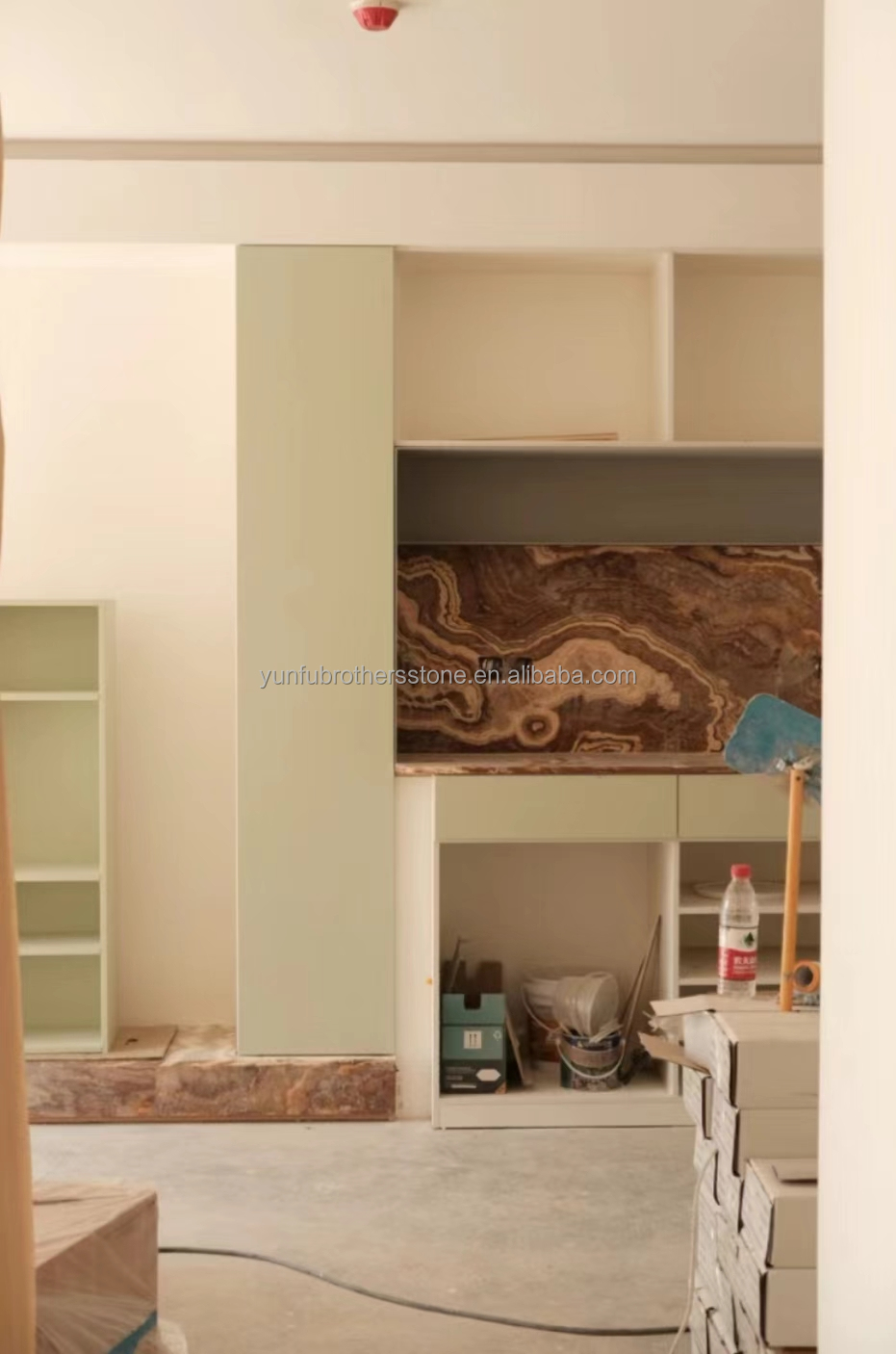 Polished Translucent Natural Tiger Red Onyx Marble for Modern Backlit Jade Hotel Design