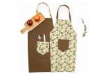 Couple Full Print Kitchen Cooking Apron , Colorful Cotton Kitchen Aprons With