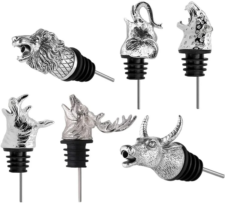 Custom Premium Pourer Animal Wine Bottle Pourer Wine Aerator Pourer Zinc Alloy