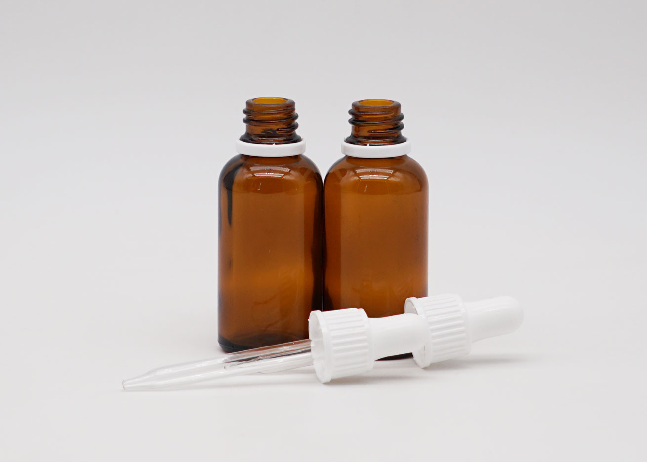 Cylinder 50ml Amber Glass 30ml Essential Oil Bottle
