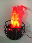 red led silk flame light with iron shell round