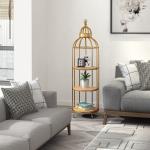 Interior Decoration Metal Display Racks And Stands Creative Bird Cage Shape