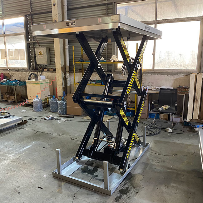 SGS Double Scissors Heavy Duty Scissor Lift Platform 2 Ton Max Height 1780mm