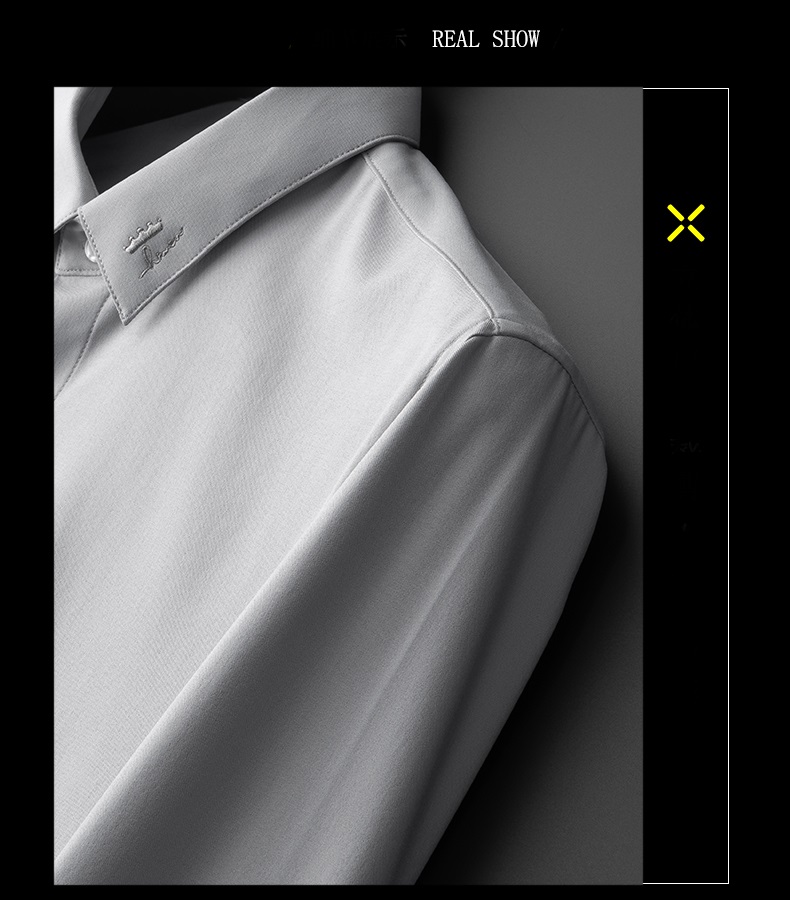 Autumn Custom Tuxedo Men's Shirts 100% Cotton Long Sleeve Formal Shirts for Plus Size