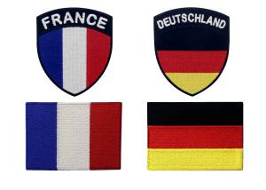 China Hot Cutting 50% 75% 100% Embroidered National Flag Patches wholesale