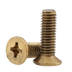 China M3 Size Brass Flat Head Machine Screws 4-35mm Length Customized wholesale