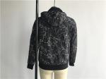 Black Mens Polyester Jacket Coated Printed With Detachable Hood TW58570