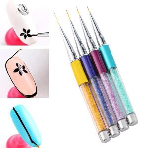 China DIY UV Gel Grid Stripes Nail Painting Tools 7/9/11/14/19mm Rhinestones Handle wholesale