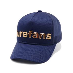 China Metal Logo Blue Snapback Trucker Cap With Cotton Sweatband wholesale