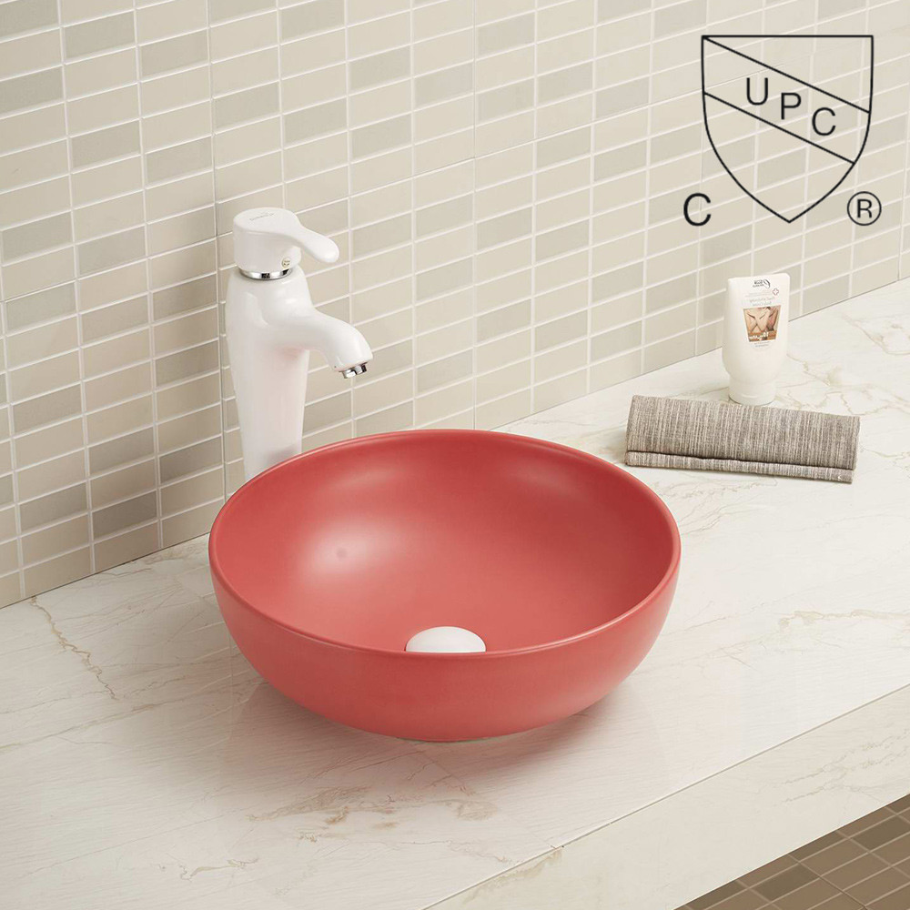 Wash Hand Basin Counter Top Bathroom Sink Matte Blue Vessel For Hotel Bathroom