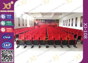 China Movable Folded Church Furniture Chairs Electrostatic Spraying Feet Floor Mounted wholesale