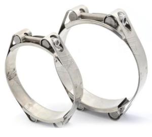 China Customized Antirust Double Bolt Hose Clamp / High Pressure Sanitary Clamp wholesale